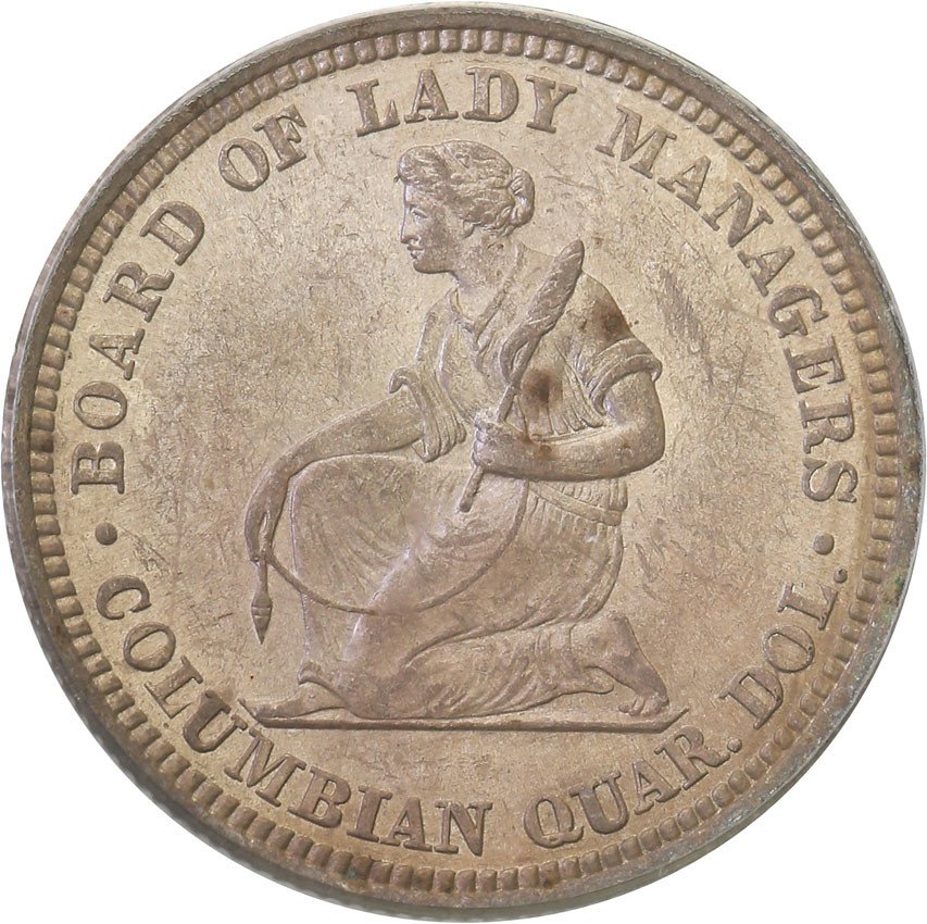 USA. 25 centów 1893 Isabella PCGS MS62